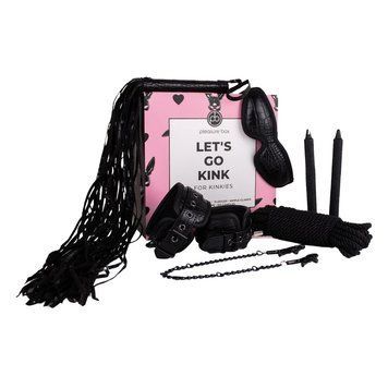 Набор БДСМ Pleasure Box Lets Go Kink наручники, маска, флогер, зажимы, веревка, свечи, 7 предметов DT22216 фото