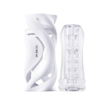 Мастурбатор Dorcel DEEP BLOW WHITE, подвійне використання SO7377 SafeYourLove