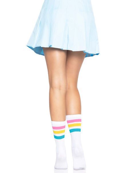 Шкарпетки жіночі в смужку Leg Avenue Pride crew socks Pansexual, 37&ndash;43 SO8585 SafeYourLove