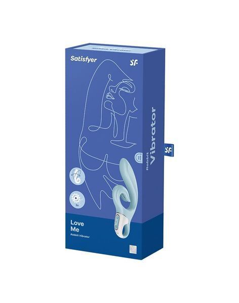 Jasnoniebieski wibrator Satisfyer Love Me Rabbit