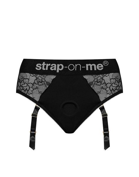 Мереживні труси для страпону з підв'язками для панчох Strap-On-Me DIVA HARNESS - L SO4512 SafeYourLove