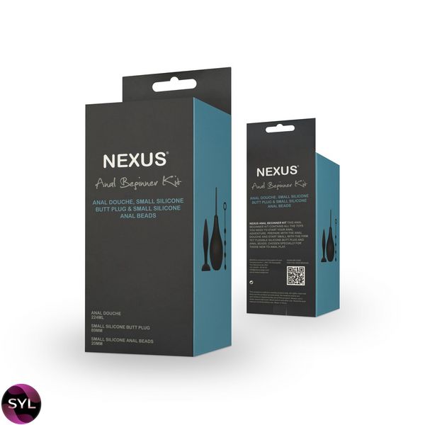 Набір новачка для анальної стимуляції Nexus ANAL BEGINNER KIT, спринцівка 224 мл, анальне намисто 20 SO6641 SafeYourLove