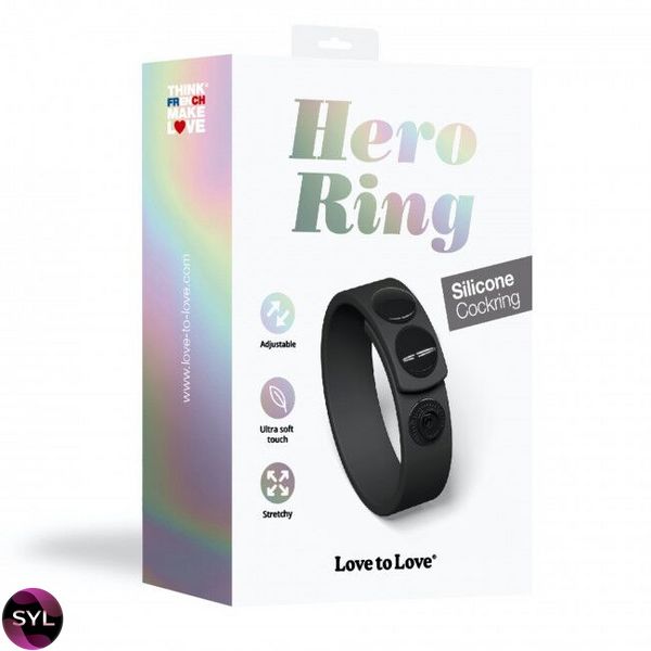 Регульоване ерекційне кільце на кнопках Love To Love HERO RING - BLACK ONYX SO5089 SafeYourLove