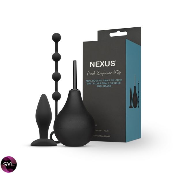 Набір новачка для анальної стимуляції Nexus ANAL BEGINNER KIT, спринцівка 224 мл, анальне намисто 20 SO6641 SafeYourLove