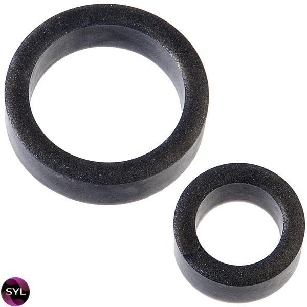 Набір ерекційних кілець Doc Johnson Platinum Premium Silicone — The C-Rings — Charcoal SO4918 SafeYourLove