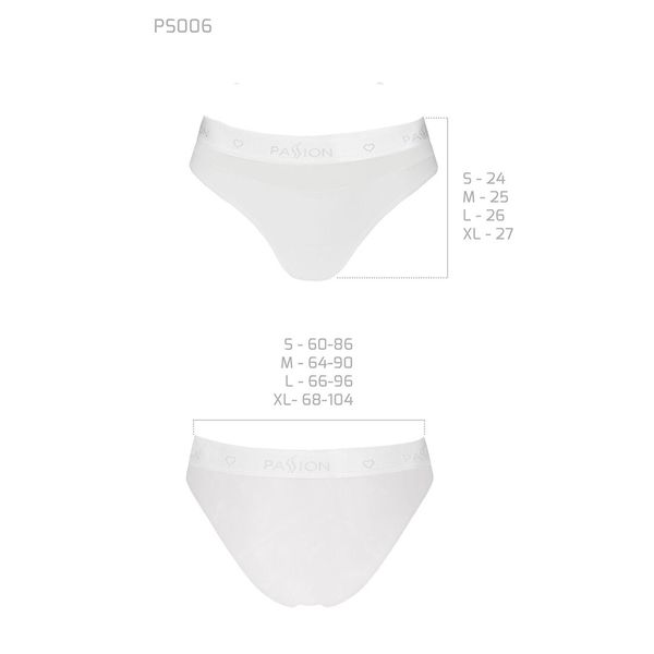 Трусики з прозорою вставкою Passion PS006 PANTIES white, SO4237 SafeYourLove