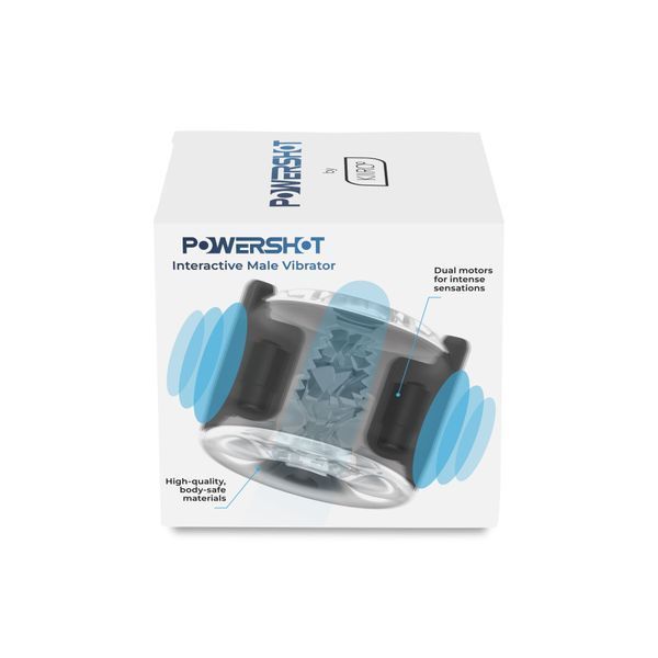 Інтерактивний мастурбатор 2в1 з вібрацією KIIROO PowerShot, компактний, 2 вібромотори SX3196 SafeYourLove