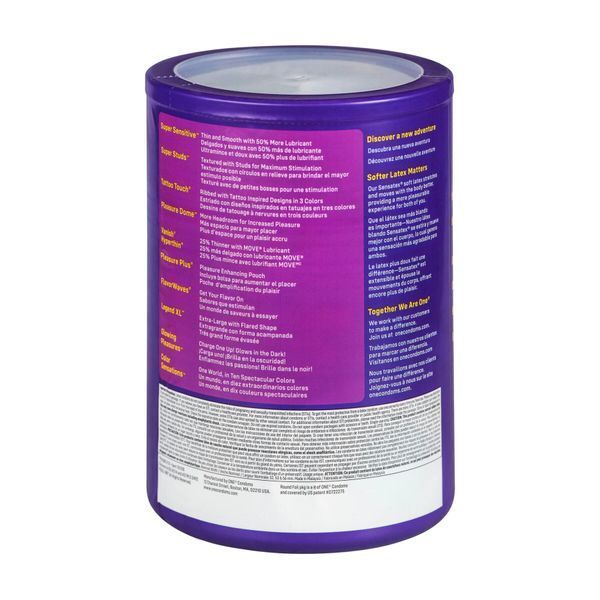 Zestaw prezerwatyw ONE Mixed Pleasures, 100 szt., 10 rodzaj&oacute;w, opakowanie tubowe