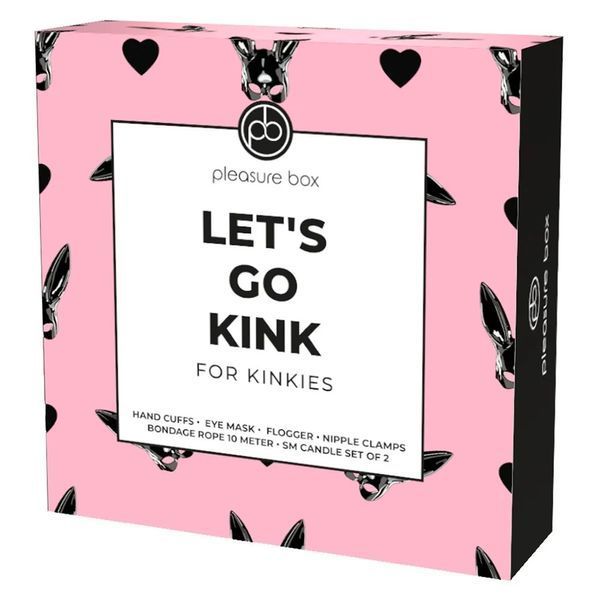 Набір БДСМ Pleasure Box Lets Go Kink наручники, маска, флогер, затискачі, мотузка, свічки, 7 предметів DT22216 SafeYourLove
