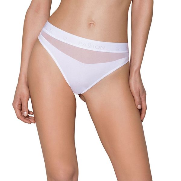 Трусики з прозорою вставкою Passion PS006 PANTIES white, SO4237 SafeYourLove