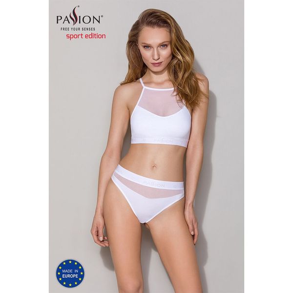 Трусики з прозорою вставкою Passion PS006 PANTIES white, SO4237 SafeYourLove