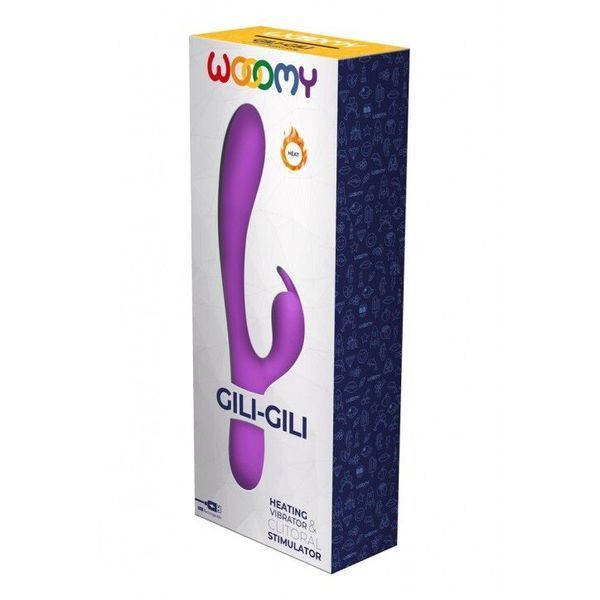 Вібратор-кролик Wooomy Gili-Gili Vibrator with Heat, відросток з вушками, підігрів до 40&deg;С SO7412 SafeYourLove