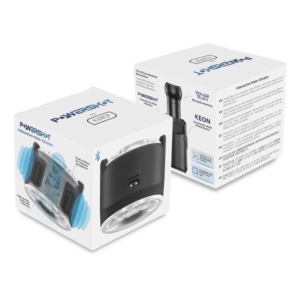 Інтерактивний мастурбатор 2в1 з вібрацією KIIROO PowerShot, компактний, 2 вібромотори SX3196 SafeYourLove