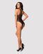 Bodystocking Obsessive B118 teddy z dużą i małą siateczką, czarne, z dostępem