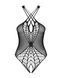 Bodystocking Obsessive B118 teddy z dużą i małą siateczką, czarne, z dostępem