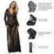Пеньюар длинный кружевной Star Night и стринги, черный, XS/S R80497-1/XS/S фото 4