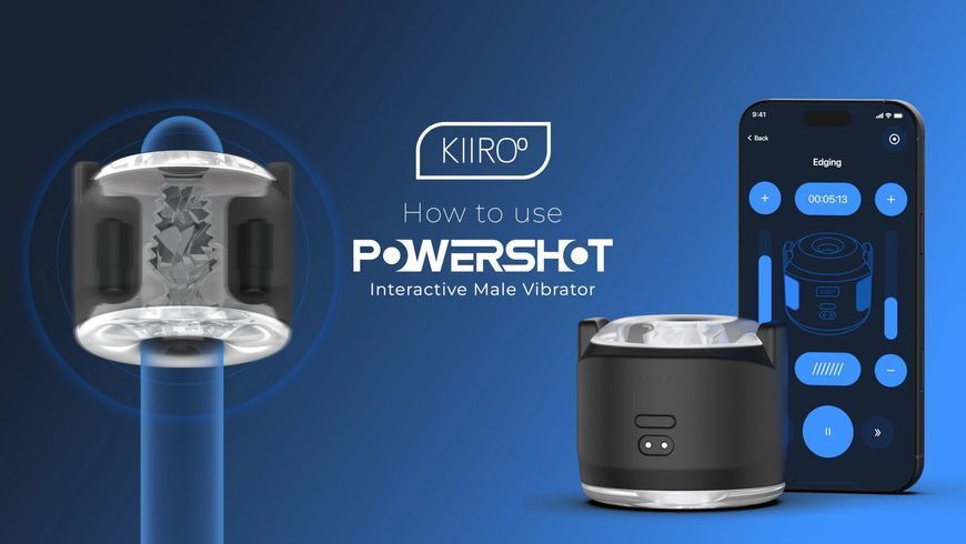 Інтерактивний мастурбатор 2в1 з вібрацією KIIROO PowerShot, компактний, 2 вібромотори SX3196 SafeYourLove