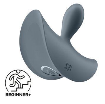 Тонка, краплинна пробка Satisfyer Booty Absolute Beginners 2 з вібрацією, сіра ST4045030 SafeYourLove
