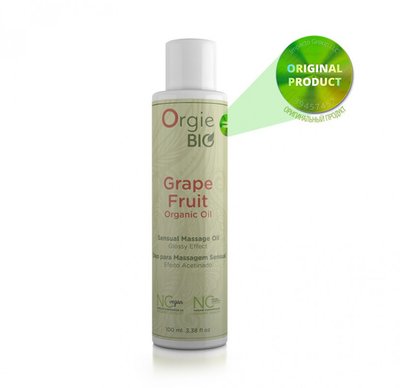 Органічна масажна олія з ароматом грейпфрута Orgie BIO GRAPE FRUIT, 100 мл 51508 SafeYourLove