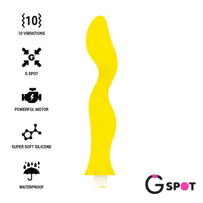 Вибратор для зоны G GAVYN, цвет: желтый, G-SPOT (Испания) GS907440 фото