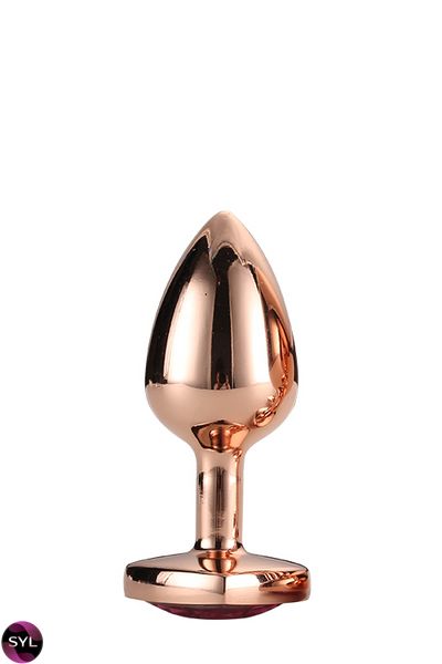 Dt21789 анальна пробка з серцем GLEAMING LOVE ROSE GOLD PLUG SMALL, Золотий DT21789 SafeYourLove