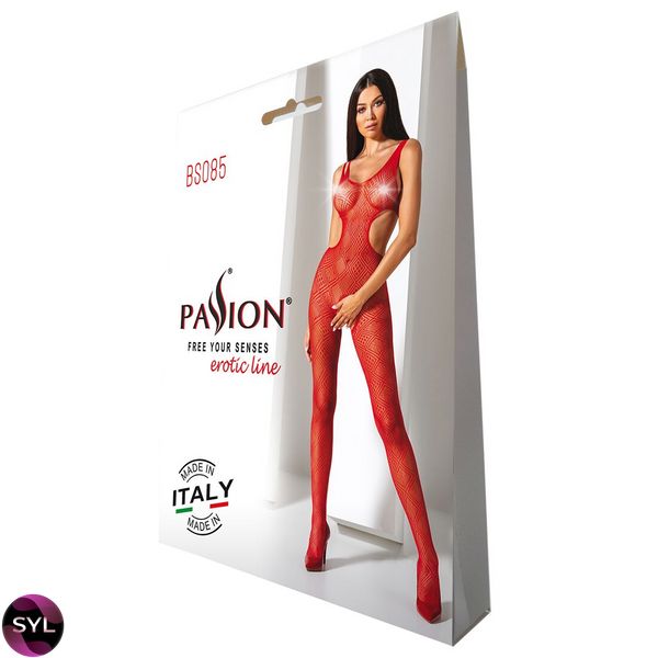 Еротичний бодістокінг з малюнком Passion BS085 red SO4745 SafeYourLove