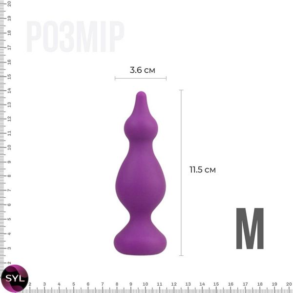 Анальна пробка Adrien Lastic Amuse Medium Purple (M) з двома переходами, макс. діаметр 3,6 см AD20273 SafeYourLove