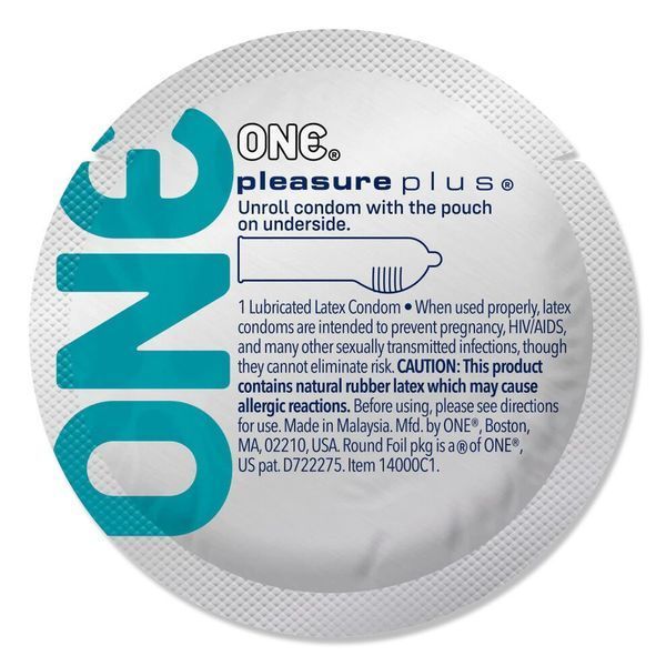 Набор презервативов ONE Pleasure Plus, 100 шт, с ребристым участком на конце, упаковка-тубус SX0738 фото