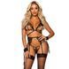 Комплект нижнего белья Leg Avenue Eyelash Lace Open Cup Black O\S 81653/B фото 3