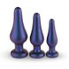 Набор из трех анальных пробок Hueman, фиолетовые HU2739 фото 4