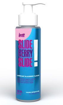 Лубрикант їстівний з ароматом ожини Intt SLIDE BERRY SLIDE! на водній основі, 100 мл IN16400 SafeYourLove