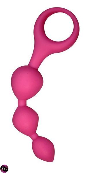 Анальные шарики Alive Triball Pink, силикон, макс. диаметр 2см AD20051 фото