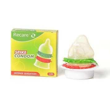 Насадка на член Recare Spike Condom Green (презерватив з рядами шипів) SX3357 SafeYourLove