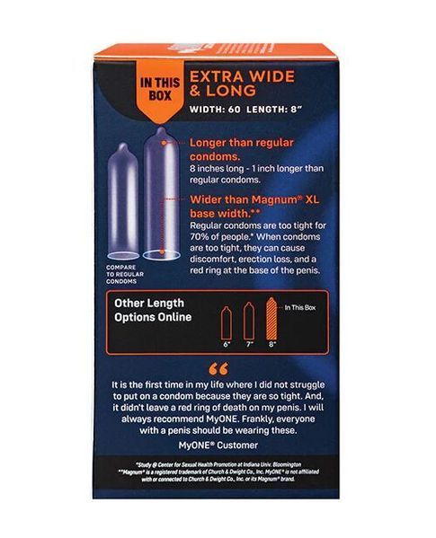 Condoms MyONE Extra Wide & Long 10 pcs, cardboard box