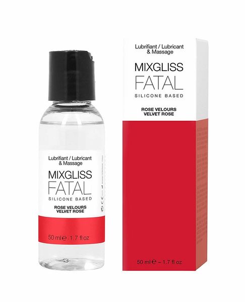 Lubrykant na bazie silikonu MixGliss FATAL - VALVET ROSE (50 ml) o zapachu aksamitnej róży