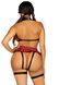 BDSM-костюм ученицы Leg Avenue Harness teddy & skirt M, портупея, мини-юбка, экокожа SO8568 фото 2
