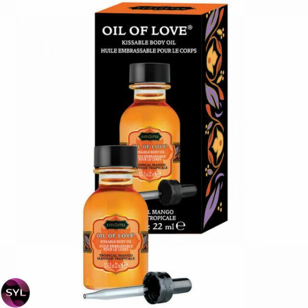 Съедобное масло для поцелуев Kamasutra OIL OF LOVE Тропическое Манго 22 мл