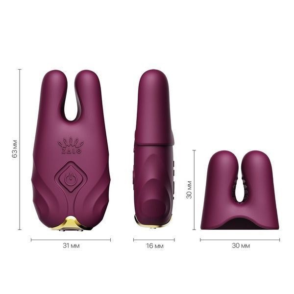 Zalo Smart Breast Vibrator - Nave Velvet, pilot, działa przez aplikację