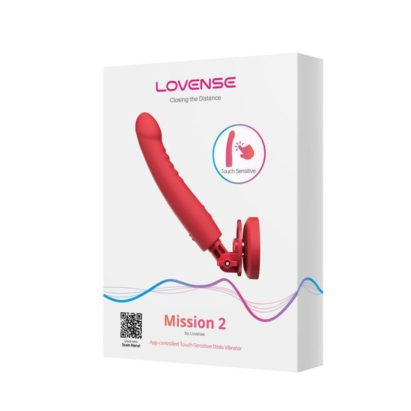 Смарт-мини секс-машина Lovense Mission 2 Vibrating suction cup dildo, 6500 вибраций/мин, Touch Sense SX1306 фото