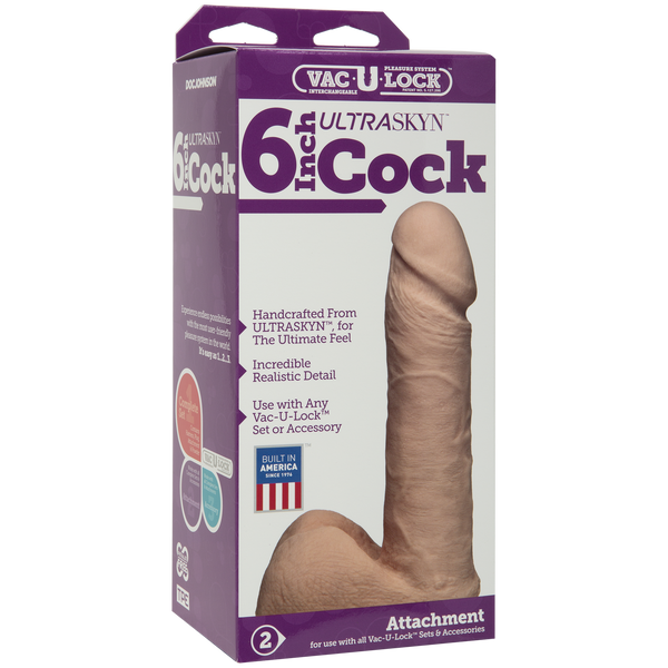 Фаллоимитатор Doc Johnson Vac-U-Lock - 6 Inch ULTRASKYN Cock, диаметр 4,3см SO1560 фото