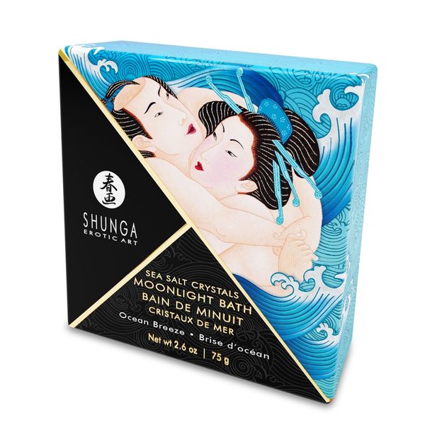 Shunga Moonlight Sól do kąpieli - Ocean Breeze (75 g), sól z Morza Martwego, olejki aromatyczne