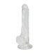 Przezroczysty dildo Alive Jelly Dildo Lusty, TPE, przyssawka, średnica 3,2 cm, długość 18 cm