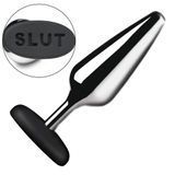 Zatyczka analna Master Series Butt Slut z metalu i silikonu, Silver