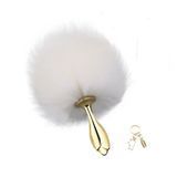 Металева анальна пробка Кролячий хвост LOCKINK SEVANDA White Bunny-Tail Anal Rose-shape Plug SX0867 SafeYourLove