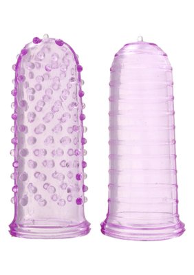 Набор рельефных насадок на палец Sexy finger фиолетовый, 7 х 3 см 10315/Purple фото