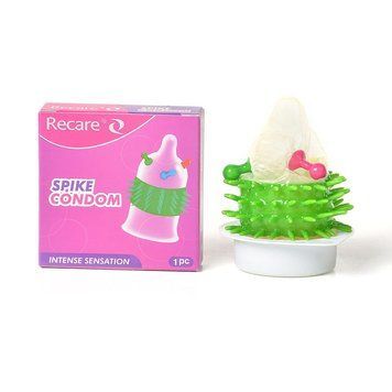 Насадка на член Recare Spike Condom Pink (презерватив з кульками та рядами шипів) SX3352 SafeYourLove
