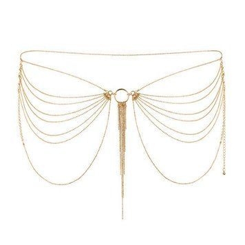 Ланцюжок на трусики або ліф Bijoux Indiscrets MAGNIFIQUE Waist Chain, прикраса на тіло, Gold