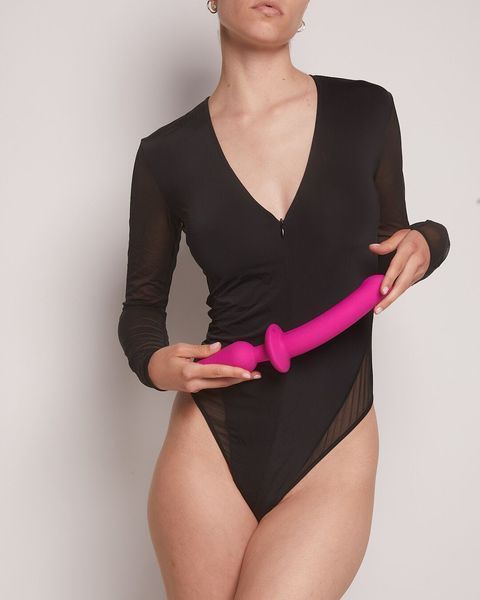 Анальна пробка з дилдо 2в1 Strap-On-Me SWITCH PLUG-IN DILDO Fuchsia L, діаметр 4,5/3,4 см SO6829 SafeYourLove