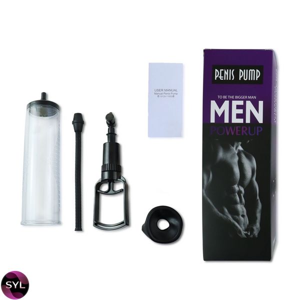 Вакуумна помпа з ручним насосом Men Powerup Black SO2457 SafeYourLove