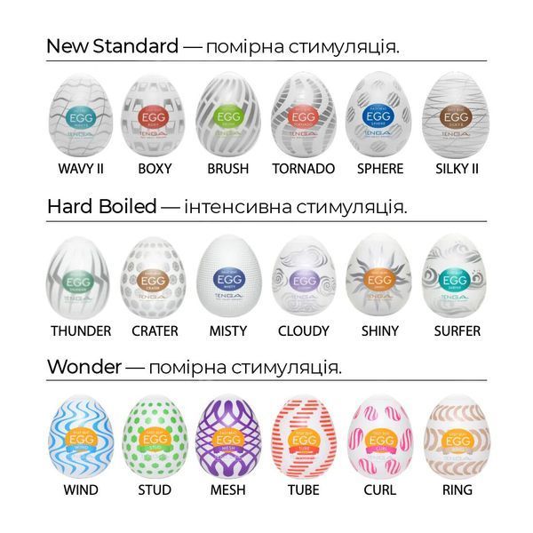 Яйцо-мастурбатор Tenga Egg New Standard, цвет Boxy SO5488 фото